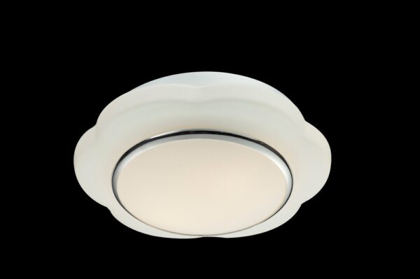 Ceiling Round Flower Chrome _ Glass